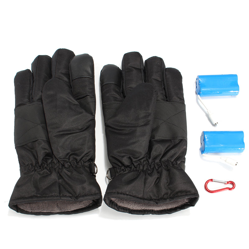 7.4V Rechargeable Battery Electric Heated Reflective Gloves For Motorcycle Scooter