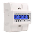 DDS024 3 Phase 4 Wire Energy Meter 380V AC 50Hz LCD Backlight Display Electronic Watt Power Consumpt