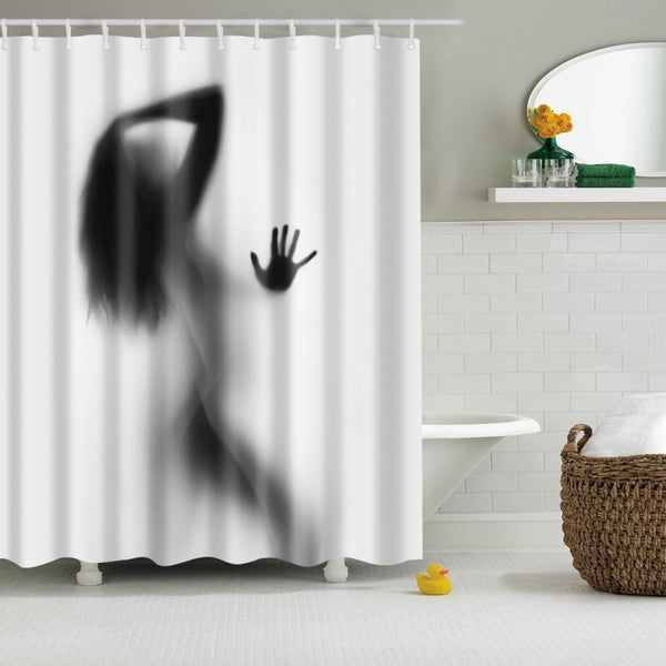 Bathroom Shower Curtains Sexy Woman Shower Curtain Waterproof Polyester Fabric Screen