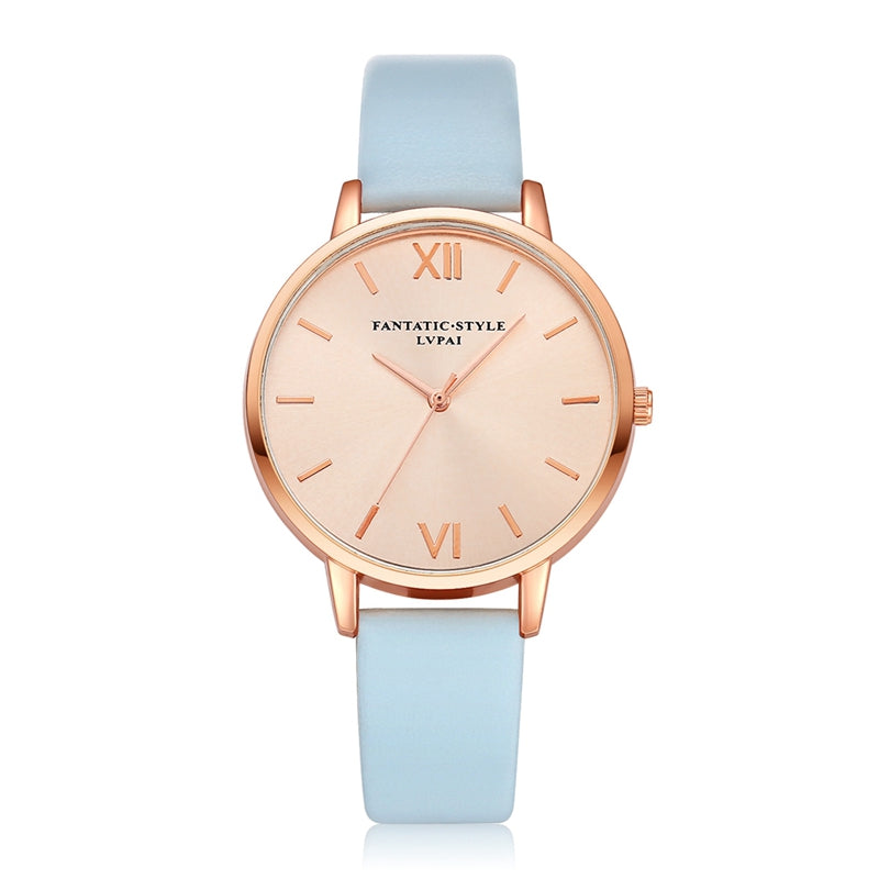 Casual Style PU Leather Strap Cloc kLadies Wrist Watch Quartz Watch