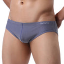 Bikini Brief Solid Color Jacquard Breathable Swimsuits for Men Swimwear