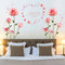 Miico SK9337 Pink Rose Bedroom And Living Room Wall Sticker Decorative Stickers DIY Stickers  Cabinet Sticker