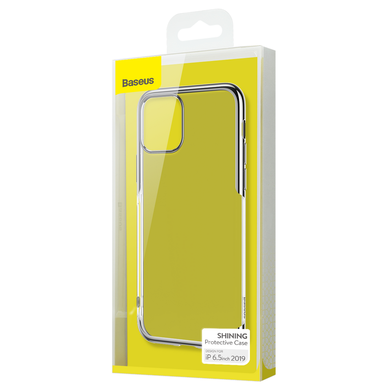 Baseus Luxury Plating Ultra Thin Transparent Soft TPU Protective Case for iPhone 11 Pro Max 6.5 inch