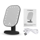 USB Makeup Mirror 20 LED Light Desktop Home Touch Screen 180 Battery Powered Mirrors