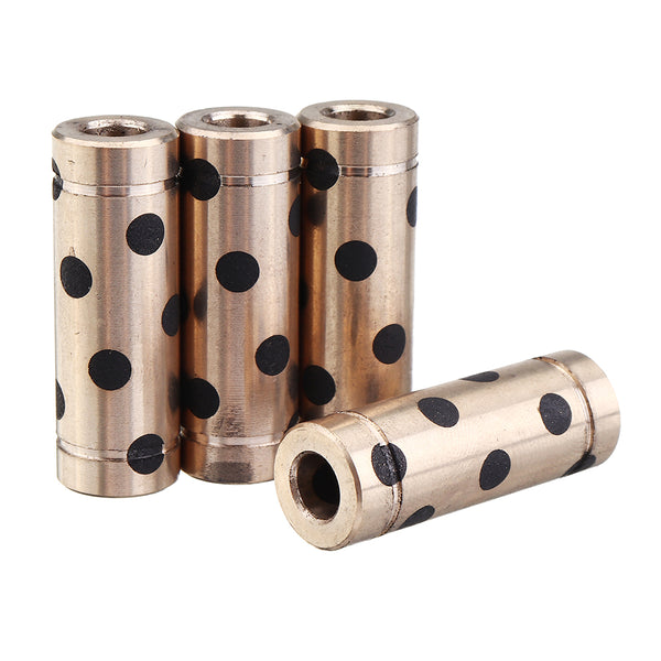 4Pcs UM2 UM3 6x12x35mm Inlaid Graphite Copper Sleeve Bearing for 3D Printer