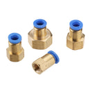 Machifit Pneumatic Connector PCF Female Thread Straight Quick Hose Joint Fittings 8-01/02/03/04
