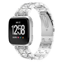 Bakeey H-type Diamond Stainless Steel Watch Band for Fitbit versa Smart Watch