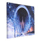 40 x 30cm Operated LED Christmas Snowy Street Ferris Wheel Canvas Print Wall Paper Art