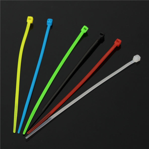 Suleve ZT01 900pcs 100x2mm Self Locking Nylon Cable Wire Zip Ties 6 Colors