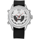 WEIDE 6306 Dual Display Digital Watch Cosy Silicone Strap Alarm Calendar Luminous Sport Watch