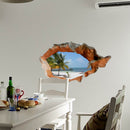 3D Beach Wall Decals 38 Inch Removable Sea Wall Art Stickers Home Decor