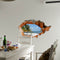 3D Beach Wall Decals 38 Inch Removable Sea Wall Art Stickers Home Decor