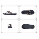 Men Leather Flip Flops Thick Bottom Sandals Comfortable Beach Durable Shoes Can Be Immersed In Seawater