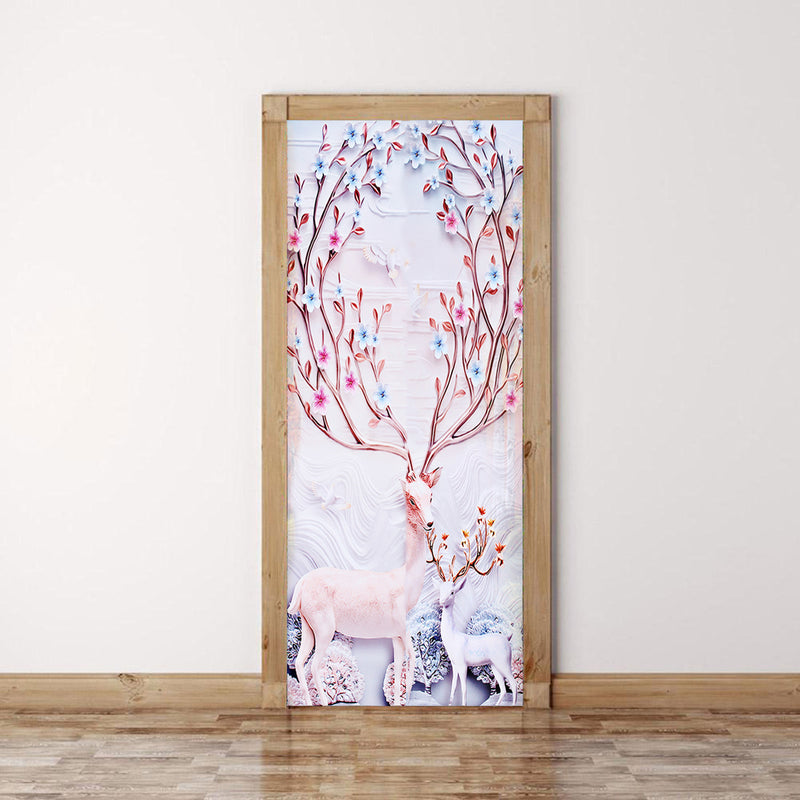 Christmas Deer Wall Sticker Window Door Sticker Art Home Party Decor Decal 45*200CM