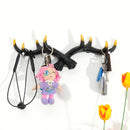 Mini Deer Antler Rack Resin Wall Hanging Coat Antler Hook Wall Design Home Decorations