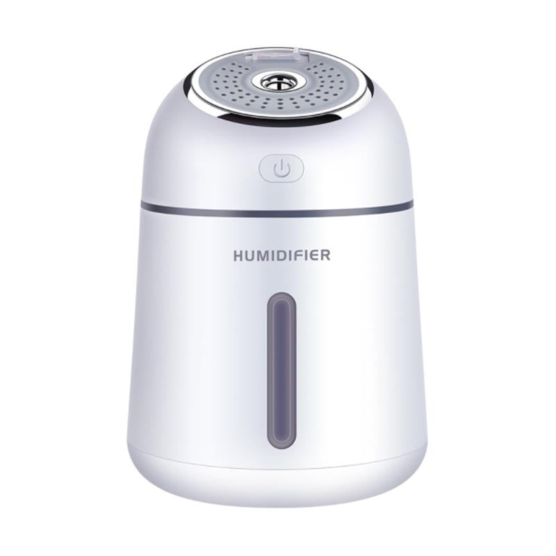 QW-Q008 Portable Air Humidifier 330ML 3 in 1 USB Car Mist Humidifier Office Desktop Air Purifier Refresher with USB Fan and LED Light for Office Car Bedroom Hotel Travelling