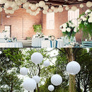20PCS 4"-12" White Paper Lanterns Round Chinese Hanging Ball Lamp Cover for Birthday Wedding