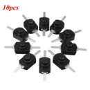 Excellway 10Pcs 1A 30V DC 250V Black Latching On Off Mini Push Button Switch