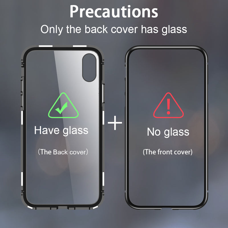 Bakeey Magnetic Adsorption Metal Tempered Glass Protective Case for iPhone 11 Pro 5.8 inch