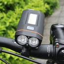 XANES DL04 1000LM Dual T6 Bike Headlight Rechargeable COB Front Light Phone Charging Power Bank