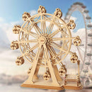 Woodcraft Construction Kit Ferris Wheel Wooden Model Jigsaw 3D Puzzle Toy for Kids Adults
