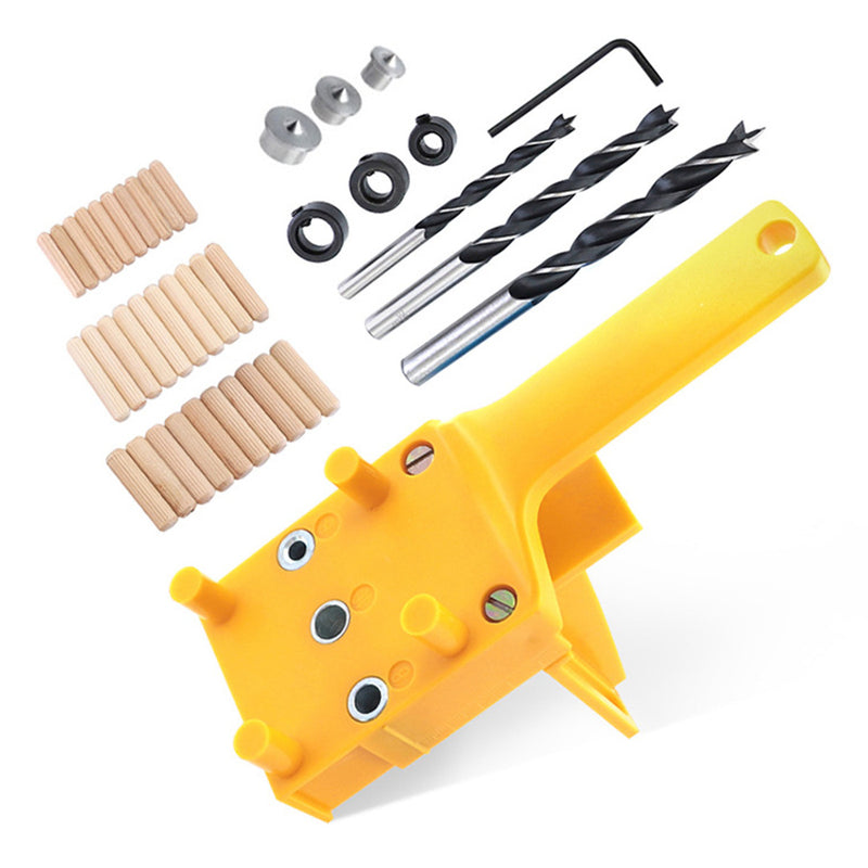 1/8/41PCS Handheld Woodworking Dowelling Jig Set Drill Guide 6/8/10MM Sleeve Wood Doweling Tool