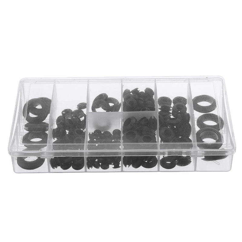 Suleve MXRW5 180Pcs Rubber O Ring Washer Grommets Ring Anti-slip Gasket Seal Assortment Set