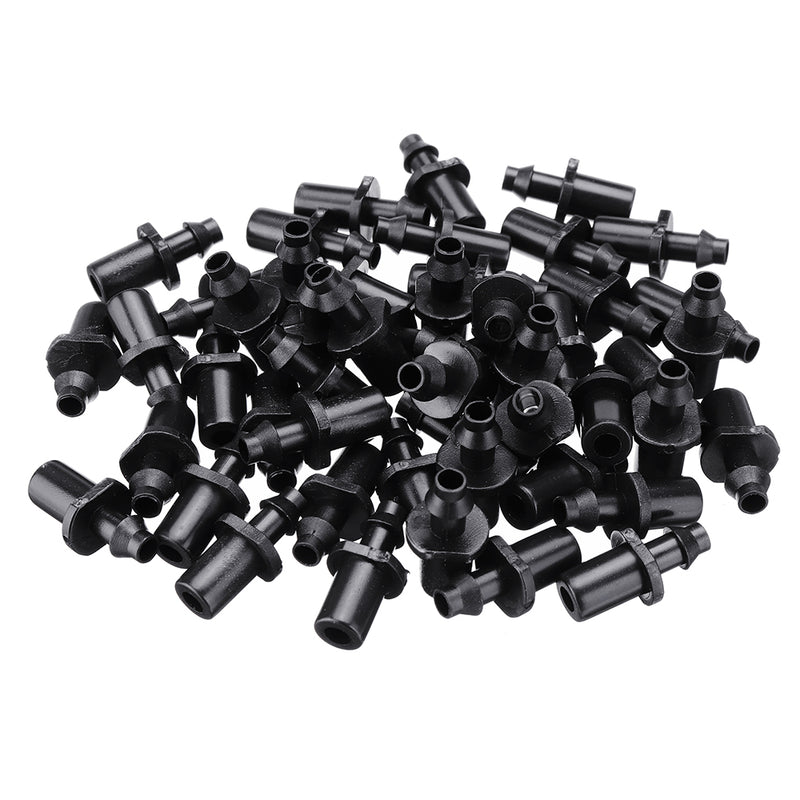 50Pcs 4/7mm Mist Spray Connector Garden Hose Single Barbed Joints Watering Micro Drip Irrigation System Nozzle Sprinklers Connect Fittings