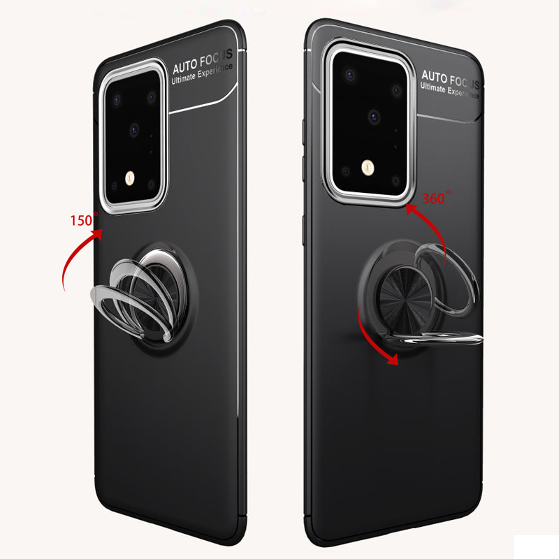 Bakeey 360 Rotating Magnetic Ring Holder Soft TPU Shockproof Protective Case for Samsung Galaxy S20