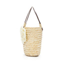 5L Women Straw Bag Woven Beach Handbag Shoulder Tote Outdoor Travel