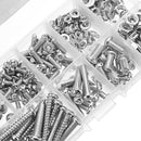 Suleve MXSP4 M3/M4/M5 Stainless Steel Phillips Round Head Screws Nuts Washers Assortment Kit 250g