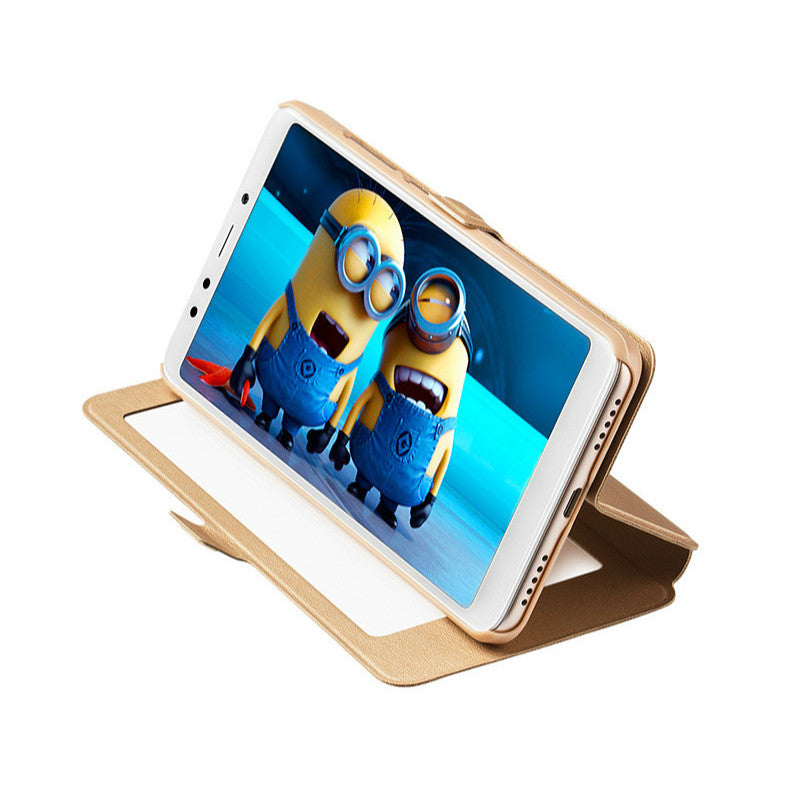 Bakeey Flip Full Smart Window Magnetic PU Leather Protective Case For Xiaomi Redmi 5 Plus