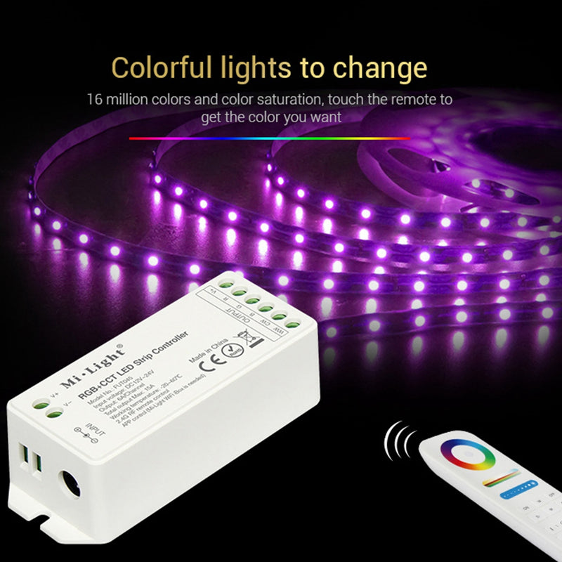 Milight FUT045 15A RGB+CCT LED Strip Controller for DC12-24V RGB RGBW RGB+CCT Light