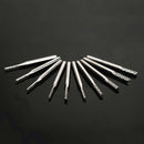 Drillpro DB-M3 10pcs 1.3mm-3.175mm Carbide End Mill Engraving Bits for CNC PCB Rotary Burrs