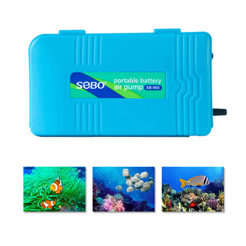 Waterproof Portable Oxygen Air Pump for Fish Tank Aquarium Accessories with Soft Tube Air Stone