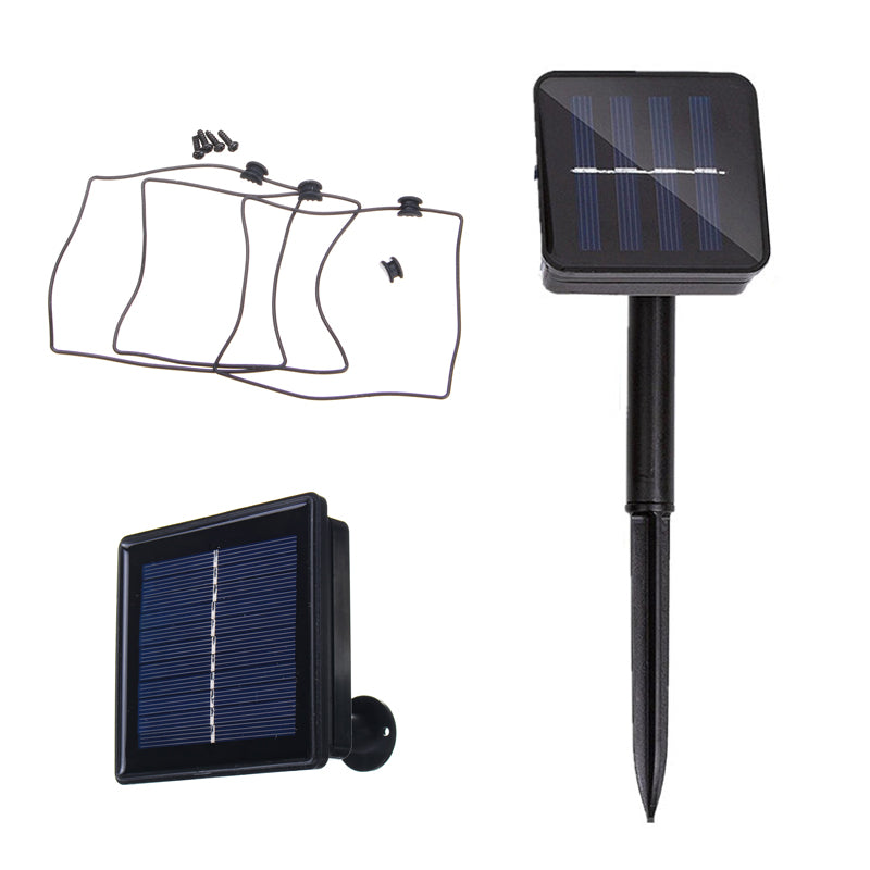 Solar Panel Two Installations 5.5V For LED Fairy String Light + Wall Mount Spike Sets