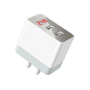 Universal 5V 2.4A Dual USB Charger Adapter Quick Charge LCD Display for Mobile Phone