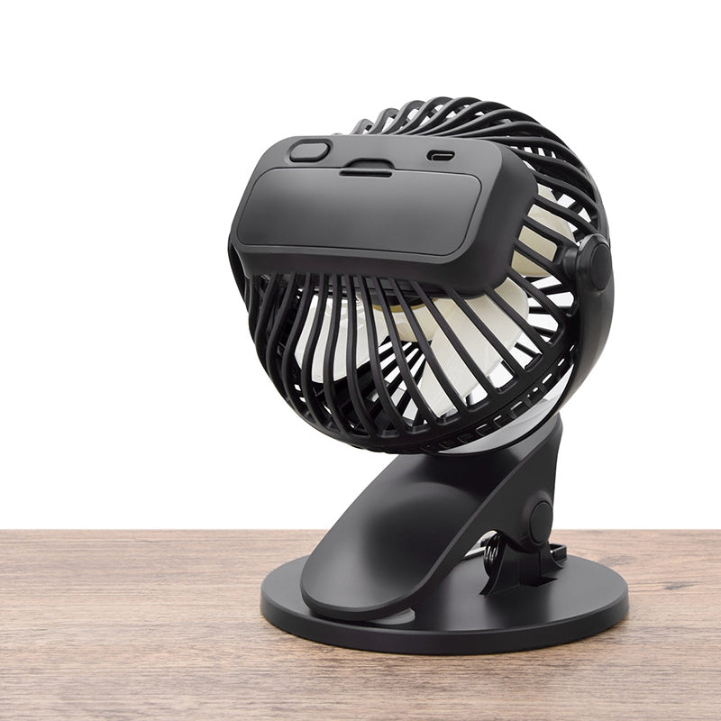 360 Rotation Mini Fan Battery Operated/USB Rechargeable Clip on Fan for Baby Stroller/Gym/Office/Study