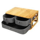 Grey Multi-Layer Mini Bamboo Desktop Drawer Sundries Case Storage Box Organizer Living Room Decorations
