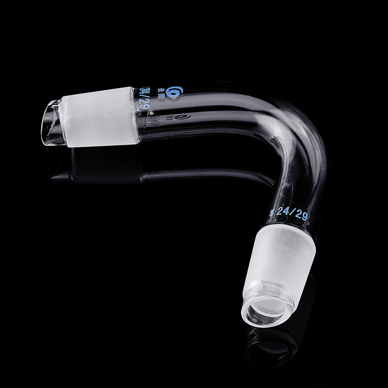 24/29 75 Degree Borosilicate Glass Distillation Adapter Connector Distilling Tube w/ Standard Ground Taper Inner Joints