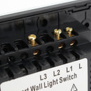 AC 110V-240V 1 Way 2 Gang Crystal Glass Remote Panel Touch LED Light Switches Controller With Remote