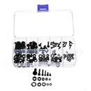 Suleve MXNH2 150Pcs Nylon Black P hillips Pan Head Screw Nut Bolt Washers Assortment Kit M2 M2.5 M3 M4 M5