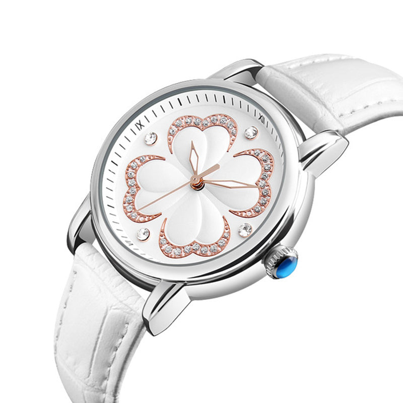 SKMEI 9159 Women Leather Strap Casual Dress Quartz Watch