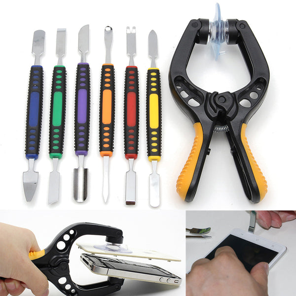 7 in 1 Phone Repair Tool LCD Screen Opening Tool Plier Suction Cup Pry Spudger Repair Kit Set