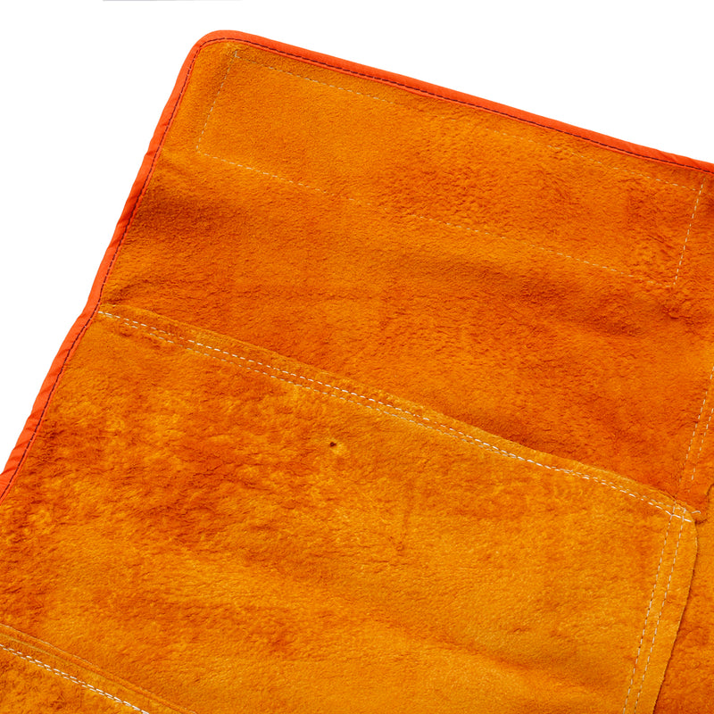 1Pair 8.3 Inch Cowhide Leather Welding Feet Protection Cover Sleeves Flame Resistant Safe Gloves