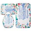 Sunshine Waterproof Bathroom Shower Curtain Toilet Cover Mat Non-Slip Rug Set