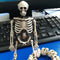 15cm Skeleton Escape Haunted House Halloween Skull Decoration Hanging Plastic Skeletons Tricky