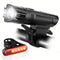 Xmund XD-BL12 T6 Bike Light Set 650LM Ultra Bright IPX4 1300mAh 4 Modes USB Rechargeable Bike Front Light 5 LED Tail Light