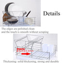 Dish Drainer 2 Tiers Stainless Steel Kitchen Washing Up Rack Holder & Drip Tray Kitchen Storage Rack