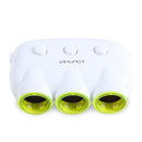 Awei C-3S 120W 3 Way Charger Socket Splitter Car Charger Cigarette Lighter Adapter